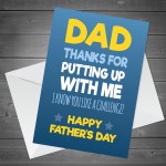 Joke Humour Funny Fathers Day Card From Daughter Son