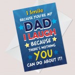 Quirky Funny Fathers Day Card Dad Birthday Card From Daughter