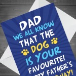 Funny Fathers Day Card From Daughter Son Dog Novelty Joke