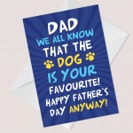 Funny Fathers Day Card From Daughter Son Dog Novelty Joke