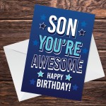 Son Birthday Card From Mum And Dad Novelty Funny Birthday