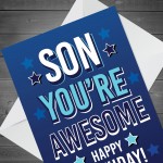 Son Birthday Card From Mum And Dad Novelty Funny Birthday