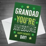 Grandad Fathers Day Card From Grandson Granddaughter