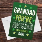 Grandad Fathers Day Card From Grandson Granddaughter