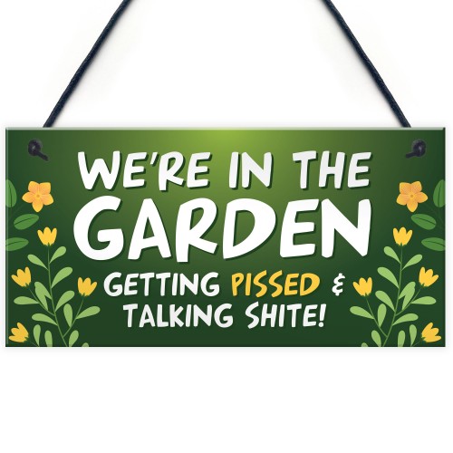 Garden Plaque Garden Bar Sign Shed Summerhouse Friendship Gift