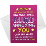 Mum Birthday Card Funny Mothers Day Birthday Card For Mum