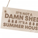 Funny Shed Sign Summer House Plaque Engraved Wood Sign