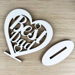 Best Dad Wood Freestanding Plaque Gift For Birthday Fathers Day