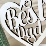 Best Dad Wood Freestanding Plaque Gift For Birthday Fathers Day