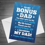 STEP DAD CARD For Fathers Day Thank You Card For Step Dad