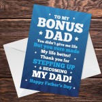 STEP DAD CARD For Fathers Day Thank You Card For Step Dad