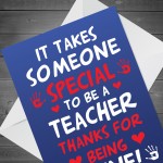 Thank You Card For Teaching Nursery Pre School Teacher Card