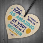 Son Birthday Gifts Funny Wooden Heart Joke Son Gift From Mum