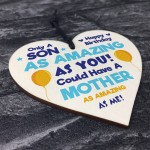 Son Birthday Gifts Funny Wooden Heart Joke Son Gift From Mum