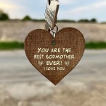 Godmother Gifts Wooden Keyring Thank You Gift For Godmother