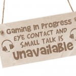 Gaming Bedroom Sign Hanging Wood Plaque Gamer Gift Birthday