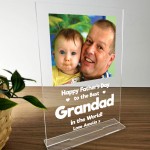 Personalised Grandad Fathers Day Photo Plaque Gift For Grandad 