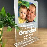 Personalised Grandad Fathers Day Photo Plaque Gift For Grandad 