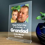 Personalised Grandad Fathers Day Photo Plaque Gift For Grandad 