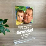 Personalised Grandad Fathers Day Photo Plaque Gift For Grandad 