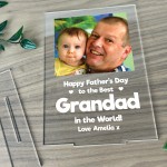 Personalised Grandad Fathers Day Photo Plaque Gift For Grandad 