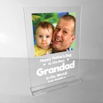 Personalised Grandad Fathers Day Photo Plaque Gift For Grandad 