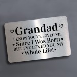 Grandad Gifts Gift For Him Metal Card Birthday Present