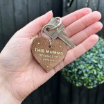 Gift For Mummy Wood Keyring Personalised Mum Gift