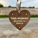 Gift For Mummy Wood Keyring Personalised Mum Gift