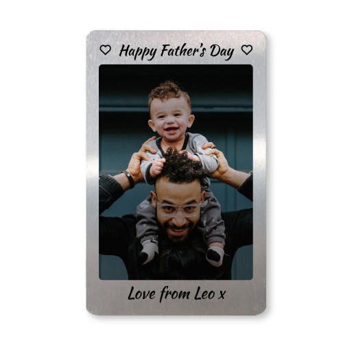 Red Ocean Fathers Day Gift For Dad Daddy Personalised Photo Card