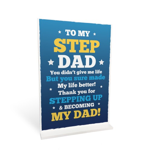 Step Dad Gifts For Birthday Fathers Day Standing Plaque