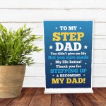 Step Dad Gifts For Birthday Fathers Day Standing Plaque