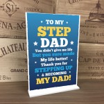 Step Dad Gifts For Birthday Fathers Day Standing Plaque