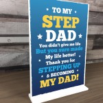 Step Dad Gifts For Birthday Fathers Day Standing Plaque