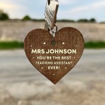 PERSONALISED Teaching Assistant Thank You Wood Keyring