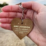 PERSONALISED Teaching Assistant Thank You Wood Keyring