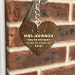 PERSONALISED Teaching Assistant Thank You Wood Keyring