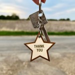 Thank You Gift For Him Her Wood Keyring Volunteer Nurse Carer