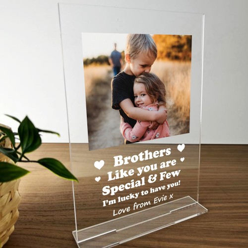 Personalised Brother Gift From Sister Photo Plaque Birthday Gift