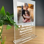 Personalised Brother Gift From Sister Photo Plaque Birthday Gift