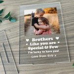 Personalised Brother Gift From Sister Photo Plaque Birthday Gift