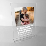 Personalised Brother Gift From Sister Photo Plaque Birthday Gift