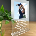 Personalised Father And Son Photo Plaque Fathers Day Birthday