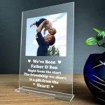 Personalised Father And Son Photo Plaque Fathers Day Birthday