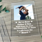 Personalised Father And Son Photo Plaque Fathers Day Birthday