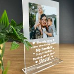 Personalised Brother Uncle Gifts Custom Photo Plaque Birthday