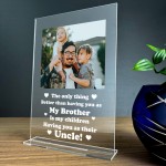 Personalised Brother Uncle Gifts Custom Photo Plaque Birthday