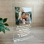 Personalised Brother Uncle Gifts Custom Photo Plaque Birthday