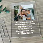 Personalised Brother Uncle Gifts Custom Photo Plaque Birthday