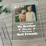 Personalised Birthday Gift For Brother Photo Plaque Sister Gift